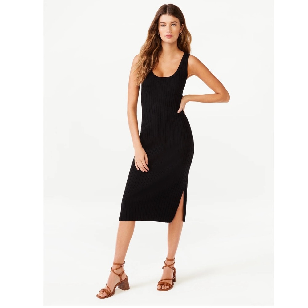 Free assembly black knit dress